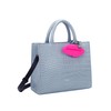 Buffalo Women's Big Boxy Collection Croco Dreamy Blue Shopper, dreamy