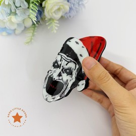 Blue-Haired Girl Double-Sided Claw Hair Clips, Durable Plastic for Women & Girls, FallFreshness, Casual Design, 4 Inches, Unisex, Premium Quality:_Art The Clown Terrifier