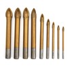 9Pcs Drill Bits for Glass Ceramic Tile Hole Opener Triangle