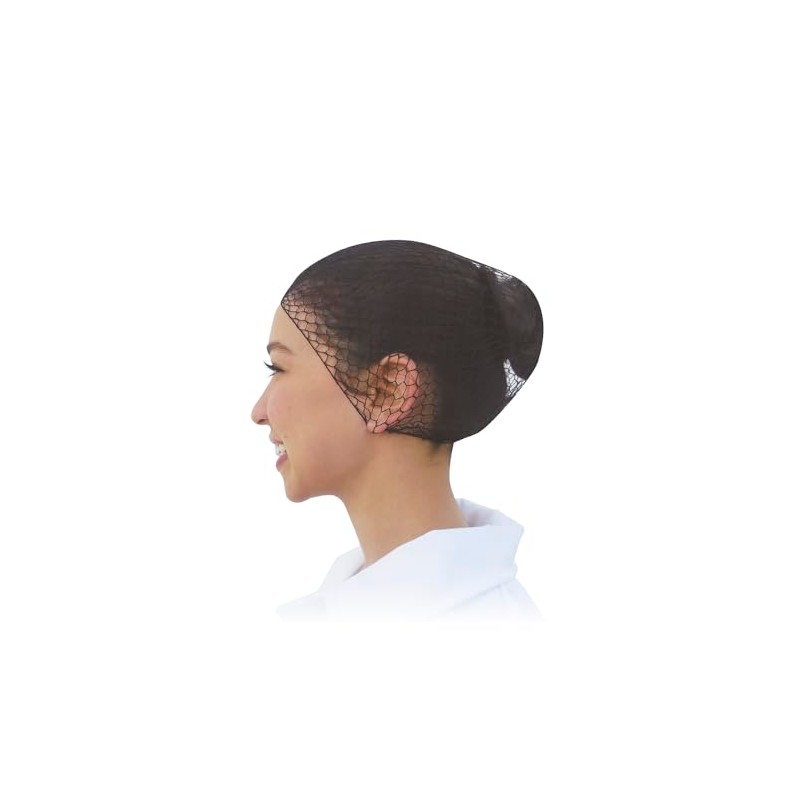DIKEN Paquete de 12 Red Para Cabello, Negro - Grado