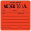 Tabbies Veterinary Medication Instruction Label, Medication Added to I.V. TIME_…,