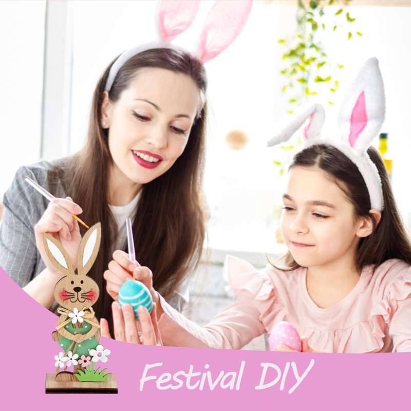 KSVFTB 2 PCS Easter Bunny Decorations, Easter Decorations Home, Easter
