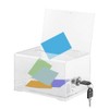 LUFEIS Lockable Acrylic Donation Box, Donation Box, Transparent Ballot Box,