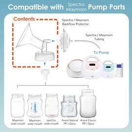 Maymom Pump Part Compatible with Spectra S1,S2 Spectra 9 Plus Breastpump; Incl Wide Mouth Flange (One flange-15mm. Flange) Not Original Spectra Flange; Not Spectra Baby USA Parts
