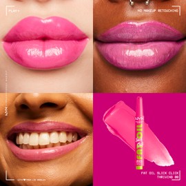 NYX Professional Makeup Nourishing Lipstick for Maximum Colour, Care and Moisture, with Avocado, Raspberry Oil and Cloudberry Oil, Vegan Formula, Fat Oil Slick Click, Thriving