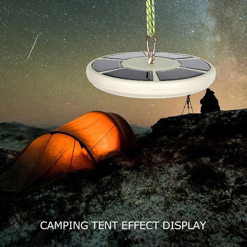 LED Solar Power Flagpole Light Outdoor Tent Light Waterproof Flag