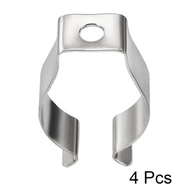 uxcell T8 U Clips Holder Bracket for LED Light Tube, LED Fluorescent Tube Replacement Mounting Accessories, Nickel-plated Manganese Steel Lamp Support to Prevent Sagging, Pack of 4