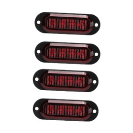 Qiilu LED Side Marker Tail Light Liquidación Lámpara Remolque Camión Camión 4 Uds. De Luces Laterales para Camiones, Alto Brillo, 3000K, IP65, LED Impermeables, Fácil Instalación, Luz de(rojo)