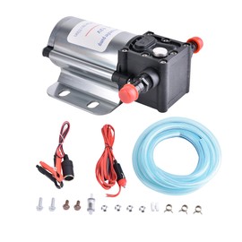 Fuel Transfer Pump Kit with Carrying Case, 12 Volt Electric Fuel Transfer Pump, High Efficiency Self-priming Pump for Pumping Gasoline, Diesel, Kerosene, Water and Liquids