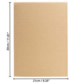 Belle Vous Brown Card for Crafts A4 (Pack of 24) - 3mm Thick Flat Kraft Paper A4 for Packages, Arts, Crafts and Packaging