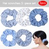 smatime 5 pieces scrunchies for hair, elastic hair bobbles, hair