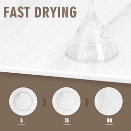 Stone Dish Drying Mats for Kitchen Counter, Ultra Absorbent, Fast Dry, Non-Slip, Heat Resistant, Eco-Friendly Diatomaceous Earth Mat for Baby Bottles, Dishes, and More(15.7x23.7 inch, Whtie Marble)