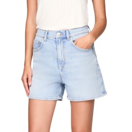 Tommy Jeans Women's Mom Jean Shorts, Denim Light