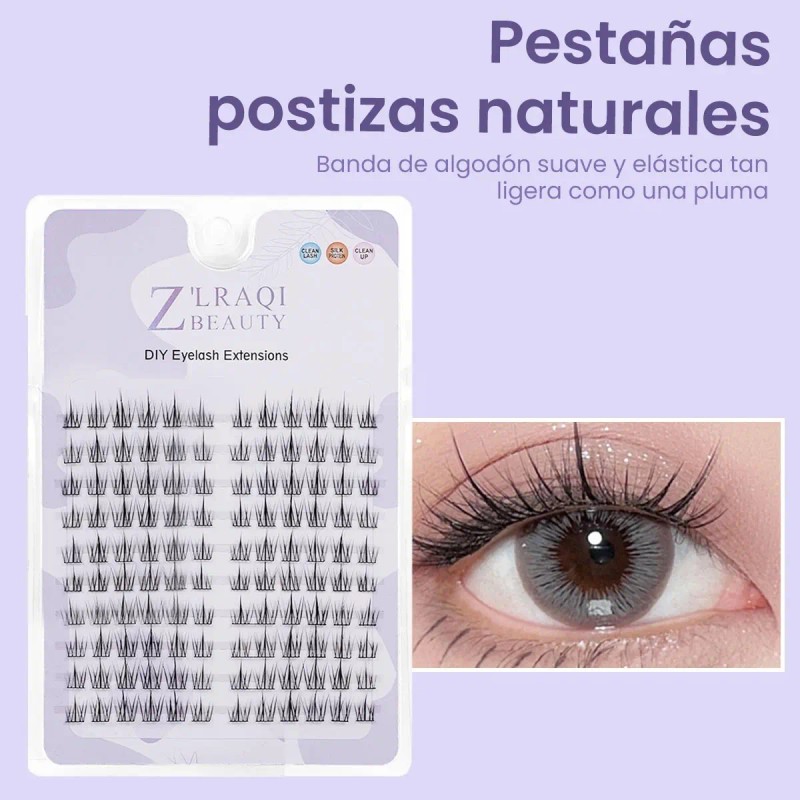 Pestañas Postizas Naturales Segmentación Extensiones Lashes