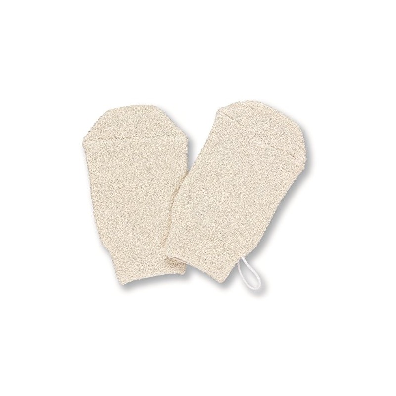 Cocoon Fit Body Wash Mittens (Set of 2) Off White