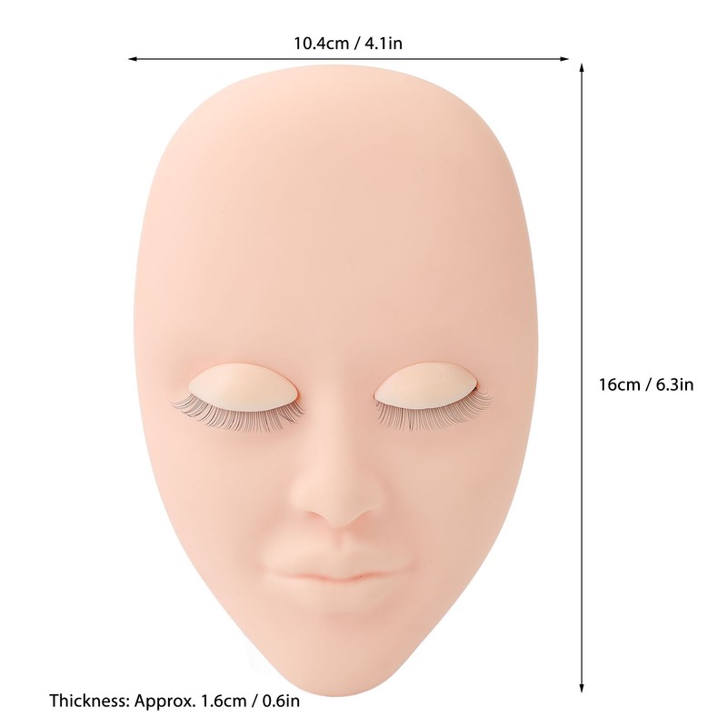 3pcs Lash Mannequin Head Eyelash Extension Practice Doll Head with