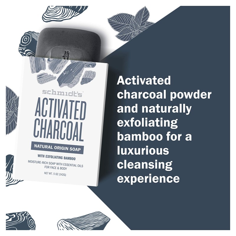 Schmidt's Natural Soap (for Body and Face, Activated Charcoal with