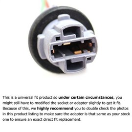 iJDMTOY (2) Hyper Flash Fix Error Free Wiring Adapters Compatible With 7440 992A T20 LED Turn Signal Light Bulbs