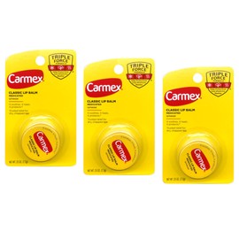 Carmex Lip Balm Pot, Original, 0.25 ounce (Pack of 3)