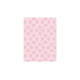 Mary Square Polka-Dot Tulip Design Fresh Start 7 x 9 Inch Pink 100 Page Daily Check In Composition Journal Notebook