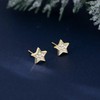 SLUYNZ 925 Sterling Silver Small CZ Star Stud Earrings for
