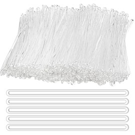 400 Pcs Clear Plastic Luggage Straps 6 Inch Clear Worm Loops Luggage Tag Straps Name Tag Loop for Bag Tags,Identification Cards ID