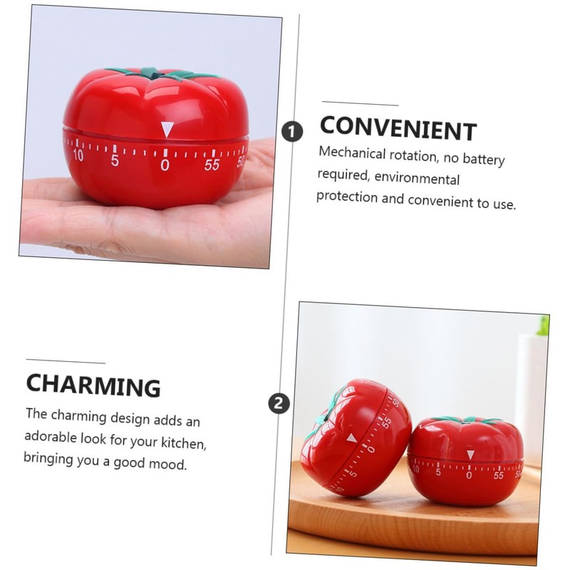 2pcs Tomato Timer Commercial Kitchen Timer Digital Timer Egg Timer