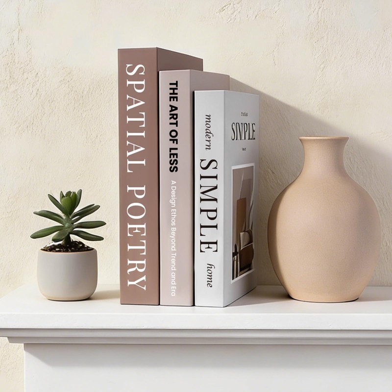 3Pcs Decorative Books, Fake Books for Coffee Table Decor Home