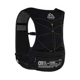 ICE FLAME Hydration Backpack Vest, 5L Multifunctional Outdoor Running Backpack fit 6.8 Inches Phone for Marathon Training, Hiking, Trail and Walking (Black)