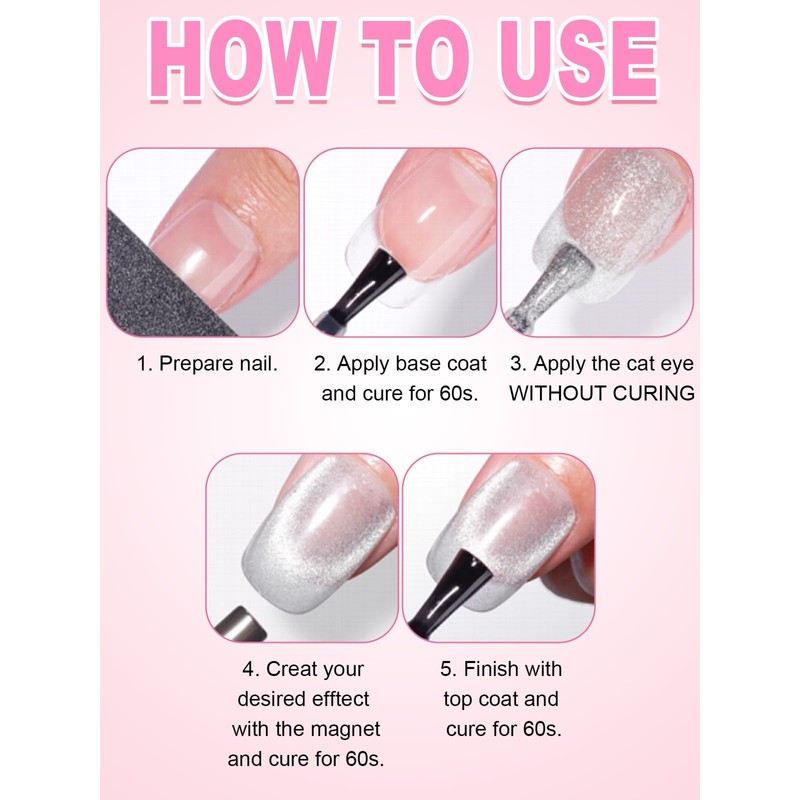 28PCS Cat Eye Gel Magnet Set for Nail