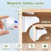 Magnetic Cabinet Locks 20 Pack+4 Keys, AOSITE Baby Proofing Drawer