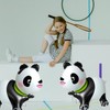 Walking on Wheels Panda Large Mylar Foil Balloons Jungle Safari