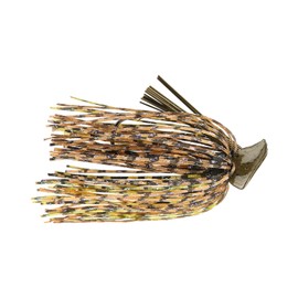 BUCKEYE LURES Flat Top Finesse Jig with Premium Skirting & Rubber Skirt Collar | Durable Versatile Fishing Bait | Perfect Craw, 3/8 oz