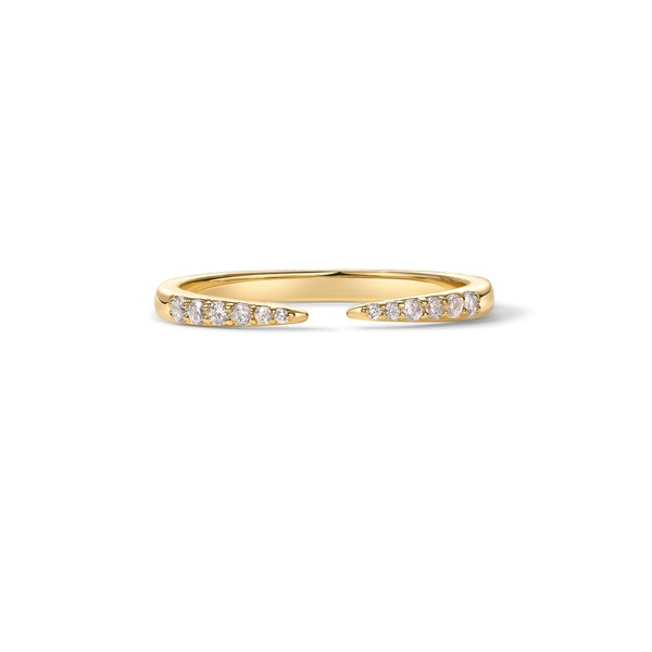 PAVOI 18K Yellow Gold Plated Open Eternity Ring | Cubic