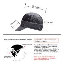 YOYEAH - Gorro de esquí para hombre al aire libre con visera, Azul, 56-59cm