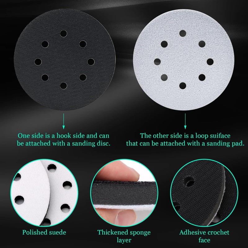 WEDAMOO Pack of 4 Sanding Disc Protectors Soft Pad, 125