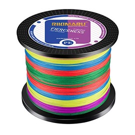 Braided Fishing Line Abrasion Resistant Superline Zero Stretch&Low Memory Extra Thin Diameter Multicolor 327Yds,25LB