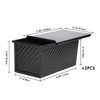 Beasea Pullman Loaf Pan with Lid, 2 Pack 0.5 lb