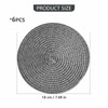 Round Woven Placemats Set of 6, 18cm Small - Braided