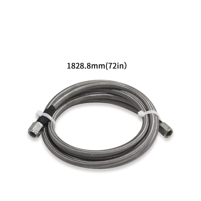 Steel Braided Turbo Oil Feed Line -4AN, Pressure Stainless Remote