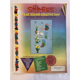 Stik-EES Easter Spring Garden Window Clings Vintage Stik-EES Bunny Squirrel Flowers Birds