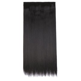 S-noilite Elegant 30"(76cm) Longest Straight Natural Black 3/4 Full Head One Piece 5 Clips Clip in Hair Extensions
