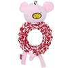 AB Tools Dog Knottie Ring Pig in Blanket Plush Rope