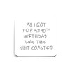 Funny 40th Birthday Coaster Gift Idea For Men & Women