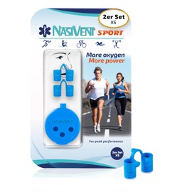 Nasivent Sport Premium Nose Dilator - (2x Size XS) - Sky Blue - Improved Breathing, Improved Performance - Your Key to Sporty Success