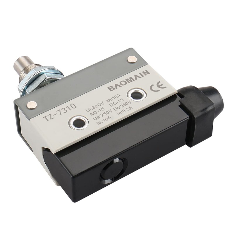 Baomain Limit Switch Panel Mount Push Plunger Momentary Type SPDT