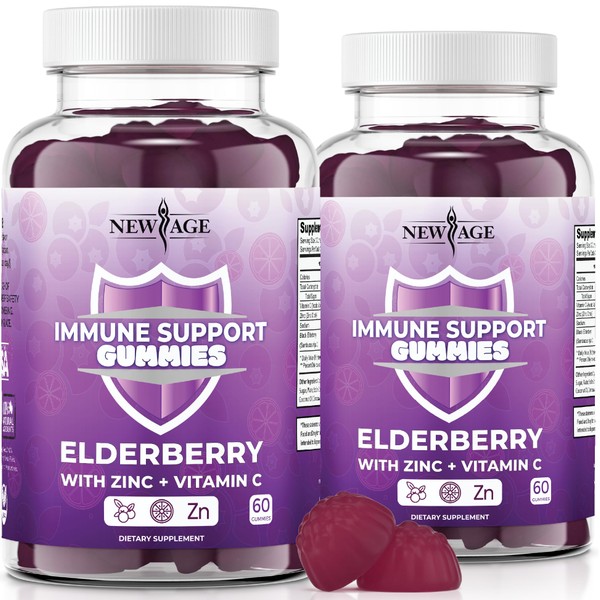 NEW AGE Immune System Support Gummies - Sambucus Black Elderberry