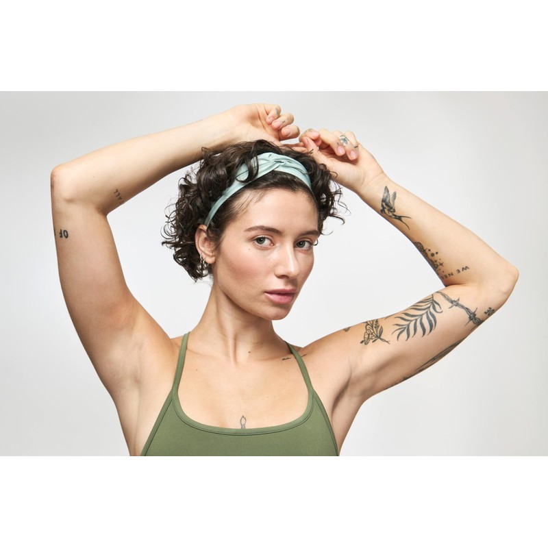 Goody Sport Lycra Head Wrap - 1Ct, Green, Quick-Dry Headbands