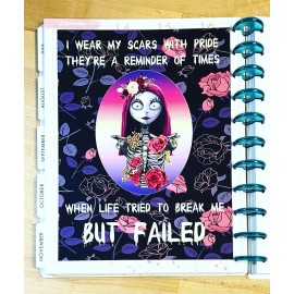 Handmade Sally Nightmare before Christmas Two Sided Dashboard 4 use w BIG Happy Planner-