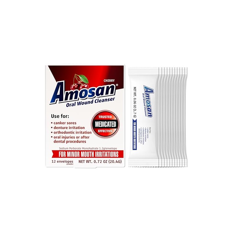Amosan Oral Wound Cleanser - Cherry
